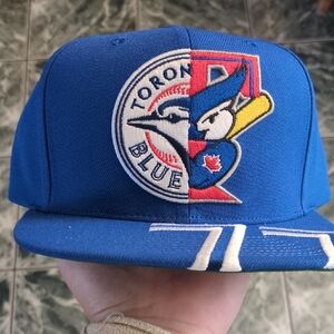 Mitchell & Ness Blue Snapback Cap with Green Undervisor